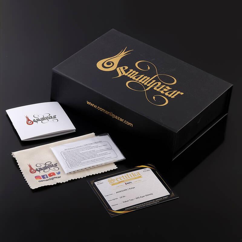 Ametist Taşlı Rodyum Kaplama 925 Ayar Gümüş Bileklik - 5