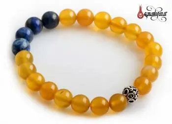 Doğal Lapis Lazuli Ve Akik Taşlı Bileklik - 1