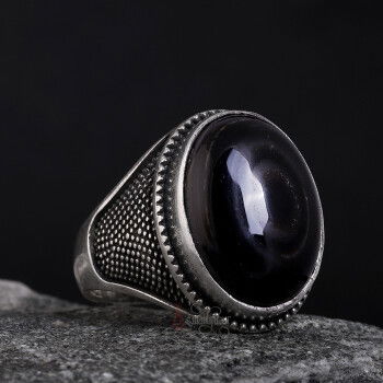 El İşi Göz Akik Taşı 925 Ayar Gümüş Yüzük - 3