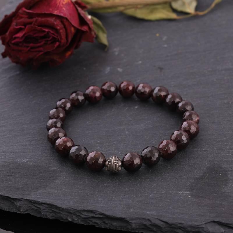 Granat - Garnet Doğal Taşlı Bileklik Bay- Bayan - 1