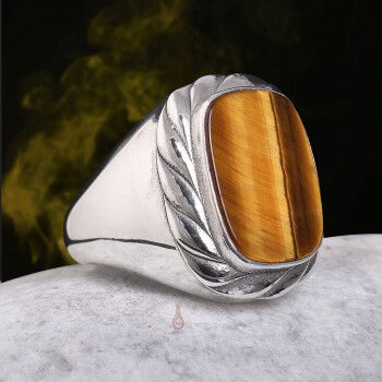 Kaplangözü Taşı Burgu Motifi 925 Ayar Gümüş Yüzük - 4