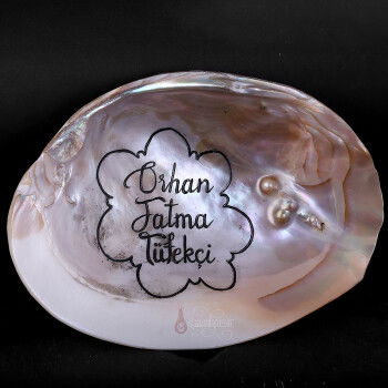 Sedef Kabuk Üzerine Elde Oyma Sanatı Kişiye Özel İsim Yazılı - 6