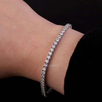 Su Yolu 925 Ayar Gümüş Kadın Bileklik - 1