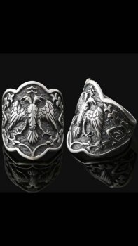 Zihgir Okçu Yüzüğü 925 Ayar Gümüş - Thumbnail