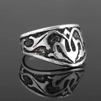 Zihgir Okçu Yüzüğü 925 Ayar Gümüş El İşlemeli - Thumbnail