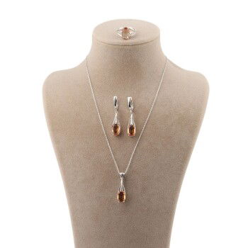 Zultanite Taşlı 925 Ayar Gümüş Takı Seti - 2