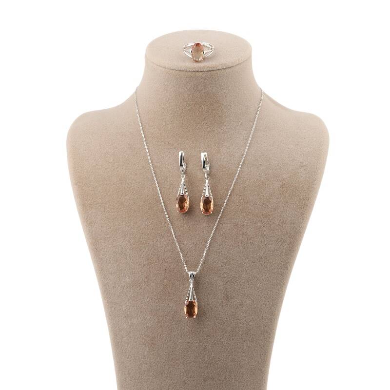 Zultanite Taşlı 925 Ayar Gümüş Takı Seti - 2